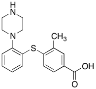 3-Methyl-4-[[2-(1-piperazinyl)phenyl]thio]benzoic Acid