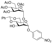 4-Nitrophenyl 2-O-(2,3,4,6-Tri-O-acetyl-&alpha;-D-mannopyranosyl)-4,6-O-benzylidene-&a