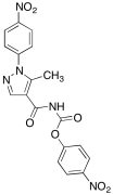 N-(4-Nitrophenoxycarbonyl)-5-methyl-1-(4-nitrophenyl)-1H-pyrazole-4-carboxamide