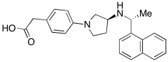 4-[(3S)-3-[[(1R)-1-(1-Naphthalenyl)ethyl]amino]-1-pyrrolidinyl]benzeneacetic Acid