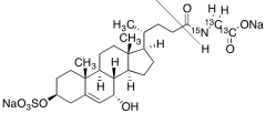 N-[(3&beta;,7&alpha;)-7-Hydroxy-24-oxo-3-(sulfooxy)chol-5-en-24-yl]glycine-13C2,15