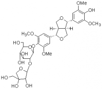 (-)-丁香树脂酚-4-O-β-D-呋喃芹糖基-(1→2)-β-D-吡喃葡萄糖苷对照品
