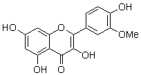 异鼠李素（3,5,7-三羟基-2-(4-羟基-3-甲氧基苯基)苯并吡喃-4-酮）对照品
