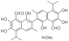 醋酸棉酚（醋酸棉子醇,醋酸棉子酚）对照品