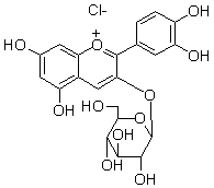 矢车菊素-3-O-葡萄糖苷（花青素；氯化矢车菊素-3-O-葡萄糖苷）对照品